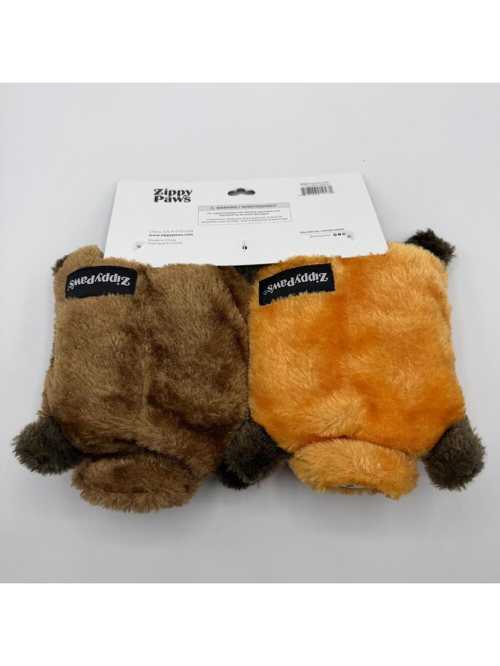 ZippyPaws Squeakie Pads 2 Pack Bear and Moose Squeaky Dog Toys Zippy Paws - Picture 4 of 6